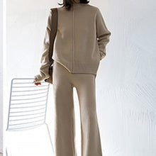 Load image into Gallery viewer, Genayooa Two Piece Set Pullover Sweater Tracksuit Women High Waist Knit Wide Leg Pants Women Suit 2 Piece Set Women Winter 2020 - TMĐT nhom 21