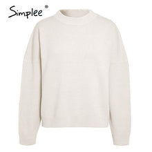 Load image into Gallery viewer, Simplee Women geometric khaki knitted sweater women casual Houndstooth lady pullover sweater female Autumn winter retro jumper - TMĐT nhom 21
