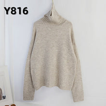 Load image into Gallery viewer, Aachoae Autumn Winter Women Knitted Turtleneck Cashmere Sweater 2020 Casual Basic Pullover Jumper Batwing Long Sleeve Loose Tops - TMĐT nhom 21