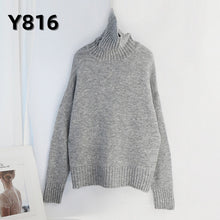Load image into Gallery viewer, Aachoae Autumn Winter Women Knitted Turtleneck Cashmere Sweater 2020 Casual Basic Pullover Jumper Batwing Long Sleeve Loose Tops - TMĐT nhom 21