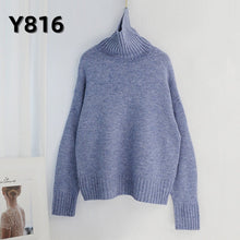 Load image into Gallery viewer, Aachoae Autumn Winter Women Knitted Turtleneck Cashmere Sweater 2020 Casual Basic Pullover Jumper Batwing Long Sleeve Loose Tops - TMĐT nhom 21