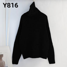 Load image into Gallery viewer, Aachoae Autumn Winter Women Knitted Turtleneck Cashmere Sweater 2020 Casual Basic Pullover Jumper Batwing Long Sleeve Loose Tops - TMĐT nhom 21