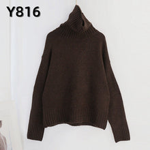 Load image into Gallery viewer, Aachoae Autumn Winter Women Knitted Turtleneck Cashmere Sweater 2020 Casual Basic Pullover Jumper Batwing Long Sleeve Loose Tops - TMĐT nhom 21