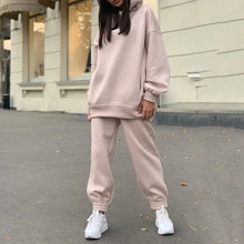 Load image into Gallery viewer, Two Piece Set Casual Fleece Tracksuit Women Winter 2020 Women's Sets Oversized Hooded Long Sleeve Hoodie Sport Pants Lady Suit - TMĐT nhom 21