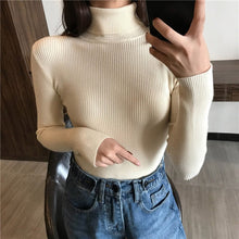 Load image into Gallery viewer, 2021 Autumn Winter Thick Sweater Women Knitted Ribbed Pullover Sweater Long Sleeve Turtleneck Slim Jumper Soft Warm Pull Femme - TMĐT nhom 21
