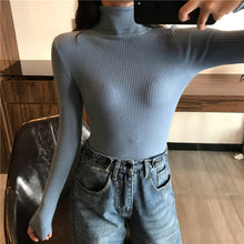 Load image into Gallery viewer, 2021 Autumn Winter Thick Sweater Women Knitted Ribbed Pullover Sweater Long Sleeve Turtleneck Slim Jumper Soft Warm Pull Femme - TMĐT nhom 21