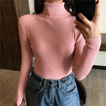 Load image into Gallery viewer, 2021 Autumn Winter Thick Sweater Women Knitted Ribbed Pullover Sweater Long Sleeve Turtleneck Slim Jumper Soft Warm Pull Femme - TMĐT nhom 21