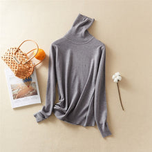 Load image into Gallery viewer, Marwin New-Coming Autumn Winter Tops Solid Turn-Down Collar Pullovers Female Thick Turtleneck Knitted High Street  Women Sweater - TMĐT nhom 21