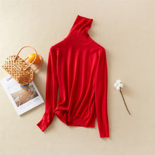 Load image into Gallery viewer, Marwin New-Coming Autumn Winter Tops Solid Turn-Down Collar Pullovers Female Thick Turtleneck Knitted High Street  Women Sweater - TMĐT nhom 21