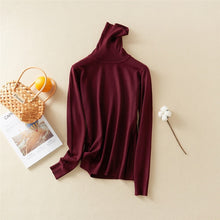 Load image into Gallery viewer, Marwin New-Coming Autumn Winter Tops Solid Turn-Down Collar Pullovers Female Thick Turtleneck Knitted High Street  Women Sweater - TMĐT nhom 21