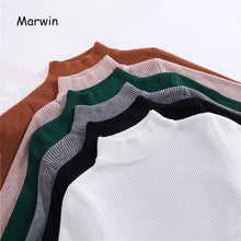 Load image into Gallery viewer, Marwin New-coming Autumn Winter Tops Turtleneck Pullovers Sweaters Primer shirt long sleeve Short Korean Slim-fit tight sweater - TMĐT nhom 21