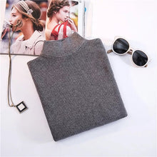 Load image into Gallery viewer, Marwin New-coming Autumn Winter Tops Turtleneck Pullovers Sweaters Primer shirt long sleeve Short Korean Slim-fit tight sweater - TMĐT nhom 21