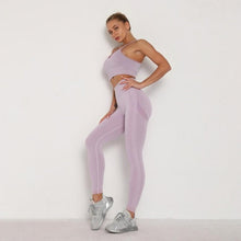 Load image into Gallery viewer, Seamless Women Sport Set For Gym Long Sleeve Top High Waist Belly Control Leggings Clothes Seamless Sport Suit Sexy Booty Girls - TMĐT nhom 21