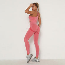 Load image into Gallery viewer, Seamless Women Sport Set For Gym Long Sleeve Top High Waist Belly Control Leggings Clothes Seamless Sport Suit Sexy Booty Girls - TMĐT nhom 21