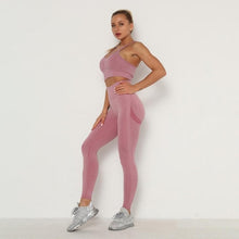 Load image into Gallery viewer, Seamless Women Sport Set For Gym Long Sleeve Top High Waist Belly Control Leggings Clothes Seamless Sport Suit Sexy Booty Girls - TMĐT nhom 21