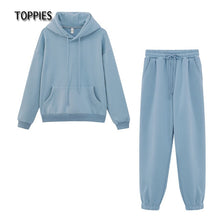 Load image into Gallery viewer, Toppies Women&#39;s Tracksuits Sports Suit Casual Hoodies Fleece Sweatshirt Female Two Piece Set Jacket Sweatpants Harajuku Clothes - TMĐT nhom 21
