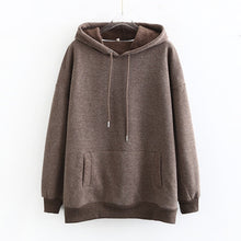 Load image into Gallery viewer, Tangada Women couple sweatshirt fleece 100% cotton amygreen oversized hood hoodies sweatshirts plus size SD60 - TMĐT nhom 21