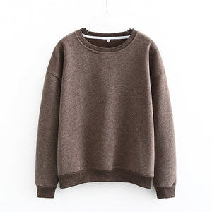 Tangada Women couple sweatshirt fleece 100% cotton amygreen oversized hood hoodies sweatshirts plus size SD60 - TMĐT nhom 21
