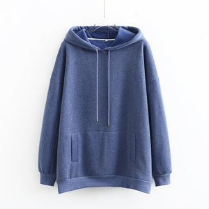 Tangada Women couple sweatshirt fleece 100% cotton amygreen oversized hood hoodies sweatshirts plus size SD60 - TMĐT nhom 21