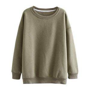 Tangada Women couple sweatshirt fleece 100% cotton amygreen oversized hood hoodies sweatshirts plus size SD60 - TMĐT nhom 21