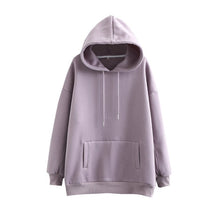 Load image into Gallery viewer, Tangada Women couple sweatshirt fleece 100% cotton amygreen oversized hood hoodies sweatshirts plus size SD60 - TMĐT nhom 21
