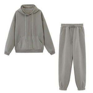 Toppies Women's Tracksuits Sports Suit Casual Hoodies Fleece Sweatshirt Female Two Piece Set Jacket Sweatpants Harajuku Clothes - TMĐT nhom 21