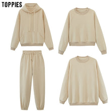 Load image into Gallery viewer, toppies Womens Tracksuits Hooded Sweatshirts 2020 Autumn Winter Fleece Oversize Hoodies Solid Pullovers Jackets Unisex Couple - TMĐT nhom 21